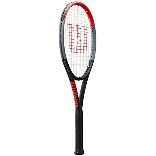 Wilson Raqueta de tenis, Clash 100UL, Unisex, Adulto, Empuñadura: 4 1/4'', Grafito, Negro/gris/rojo, WR015810U2