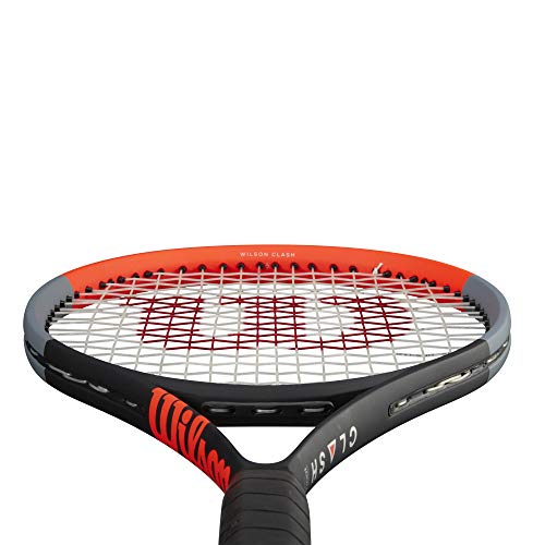 Wilson Raqueta de tenis, Clash 100UL, Unisex, Adulto, Empuñadura: 4 1/4'', Grafito, Negro/gris/rojo, WR015810U2 Wilson Raqueta de tenis, Clash 100UL, Unisex, Adulto, Empuñadura: 4 1/4'', Grafito, Negro/gris/rojo, WR015810U2