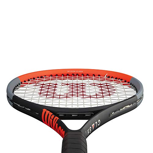 Wilson Raqueta de tenis, Clash 100UL, Unisex, Adulto, Empuñadura: 4 1/4'', Grafito, Negro/gris/rojo, WR015810U2