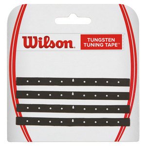 Wilson Tungsten Tuning Tape Cinta de plomo, equilibra el peso de la cabeza de la raqueta, negro Wilson Tungsten Tuning Tape Cinta de plomo, equilibra el peso de la cabeza de la raqueta, negro