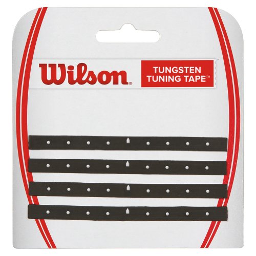 Wilson Tungsten Tuning Tape Cinta de plomo, equilibra el peso de la cabeza de la raqueta, negro Wilson Tungsten Tuning Tape Cinta de plomo, equilibra el peso de la cabeza de la raqueta, negro