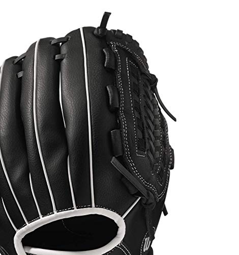 Wilson WTA03RS1714 Guante de béisbol A360 Slowpitch Diestro, Unisex-Adult, Negro, 14"