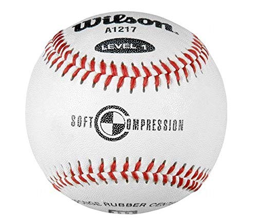 Wilson WTA1217B Pelota de Béisbol, Scb Baseball L1, Cubierta de Cuero Sintético, Blanca