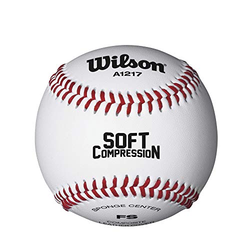 Wilson WTA1217B Pelota de Béisbol, Scb Baseball L1, Cubierta de Cuero Sintético, Blanca