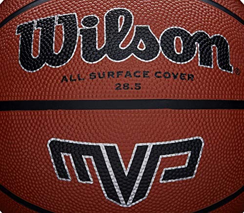 Wilson WTB1419XB07 Pelota de Baloncesto MVP Caucho Interior y Exterior, Unisex-Adult, Naranja, 7