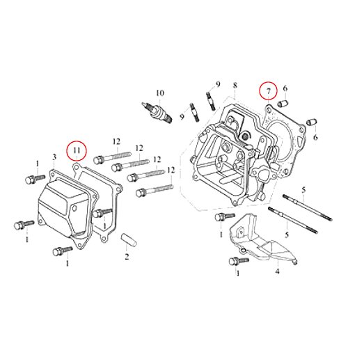 WilTec Juego de Juntas LIFAN de Repuesto para Motor de Gasolina de 6,5 CV WilTec Juego de Juntas LIFAN de Repuesto para Motor de Gasolina de 6,5 CV