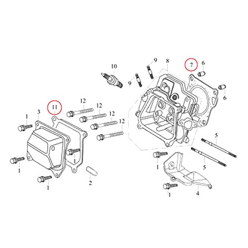 WilTec Juego de Juntas LIFAN de Repuesto para Motor de Gasolina de 6,5 CV