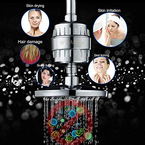 WinArrow No Contaminación Reemplazables de Alta Salida Universal Filtro de la Ducha Purificador de Agua Profunda Deje que su Cabello y la Piel Más Sana Teflon Cinta - Cromo WinArrow No Contaminación Reemplazables de Alta Salida Universal Filtro de la Ducha Purificador de Agua Profunda Deje que su Cabello y la Piel Más Sana Teflon Cinta - Cromo