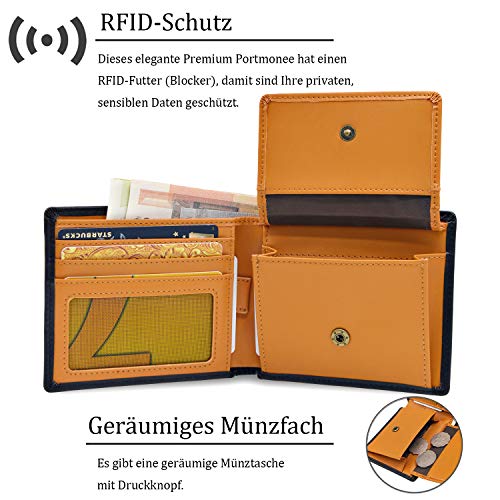 WinCret Piel Carteras para Hombre con Monedero y RFID Bloqueo - Billetera Hombre con 8 Ranuras para Tarjeta de película WinCret Piel Carteras para Hombre con Monedero y RFID Bloqueo - Billetera Hombre con 8 Ranuras para Tarjeta de película