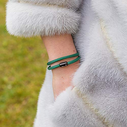 Wind Passion Pulsera Verde Magnética de Cuerda Trenzada Nautica para Hombre y Mujer, Tall Large Wind Passion Pulsera Verde Magnética de Cuerda Trenzada Nautica para Hombre y Mujer, Tall Large