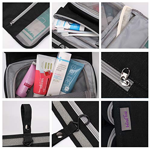 Wind Took Neceser de Hombre y Mujer Bolsa de Aseo Colgante Organizador Cosmético Resistente al Agua Plegable Neceser para Vacaciones Viajes de Negocios Negro Wind Took Neceser de Hombre y Mujer Bolsa de Aseo Colgante Organizador Cosmético Resistente al Agua Plegable Neceser para Vacaciones Viajes de Negocios Negro