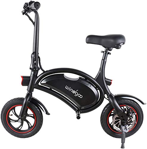 Windgoo Bicicleta Electrica 36V Plegable - E-Bike 12", Actualizar Bici Electrica Urbana Ligera para Adulto (Negro)