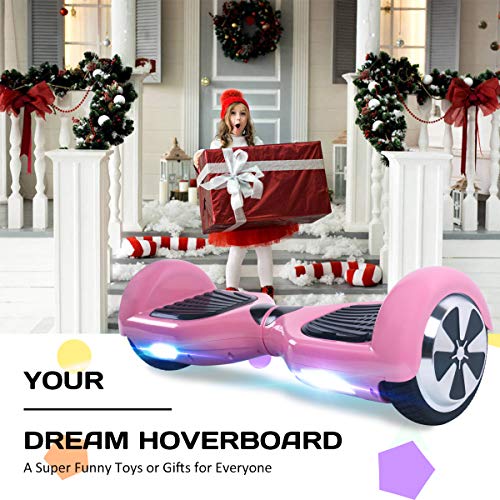 Windgoo Hoverboard 6.5" Scooter eléctrico con Auto Equilibrio, Hoverboard con Bluetooth y LED, por la borda con certificación UL 2272 (N1-R)