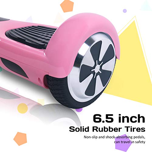 Windgoo Hoverboard 6.5" Scooter eléctrico con Auto Equilibrio, Hoverboard con Bluetooth y LED, por la borda con certificación UL 2272 (N1-R)