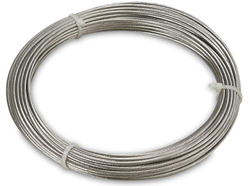 Windhager Cable de Acero Inoxidable Montaje y tensado de toldos y marquesinas, 14m x 2mm, 10822, canoso Windhager Cable de Acero Inoxidable Montaje y tensado de toldos y marquesinas, 14m x 2mm, 10822, canoso