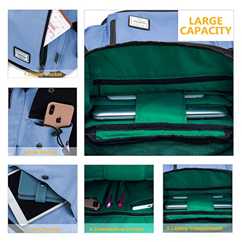 WindTook Mochila Lona Casual Mochila portatil 15.6 Pulgadas Laptop Backpack Escolares Juveniles Mochila vintaje con pueto USB Mochila Mujer Multifuncional para escola/Trabajo/Viaje Azul y Negra WindTook Mochila Lona Casual Mochila portatil 15.6 Pulgadas Laptop Backpack Escolares Juveniles Mochila vintaje con pueto USB Mochila Mujer Multifuncional para escola/Trabajo/Viaje Azul y Negra