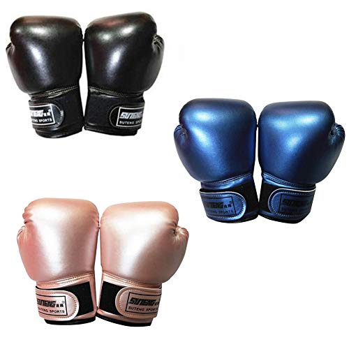 WingFly Guantes de Boxeo para Niños, 3 Colores PU Fighting Muay Thai Sparring Que Perfora los Guantes de Kickboxing para los Niños (Rosa)