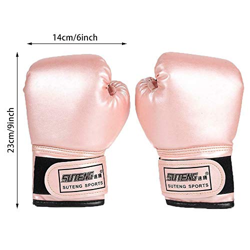 WingFly Guantes de Boxeo para Niños, 3 Colores PU Fighting Muay Thai Sparring Que Perfora los Guantes de Kickboxing para los Niños (Rosa) WingFly Guantes de Boxeo para Niños, 3 Colores PU Fighting Muay Thai Sparring Que Perfora los Guantes de Kickboxing para los Niños (Rosa)