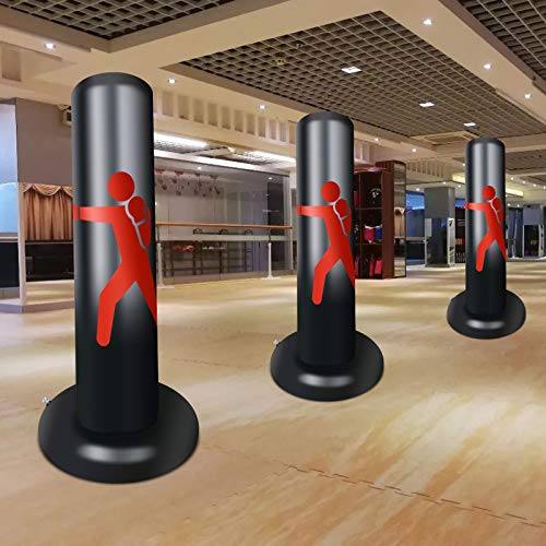 WingFly Saco de Boxeo, Boxeo Inflable autoportante Aptitud Objetivo Bolso del Soporte de la Torre, Perforación Kick Formación Tumbler Bop Bolsa para Aliviar la Presión (Negro) WingFly Saco de Boxeo, Boxeo Inflable autoportante Aptitud Objetivo Bolso del Soporte de la Torre, Perforación Kick Formación Tumbler Bop Bolsa para Aliviar la Presión (Negro)