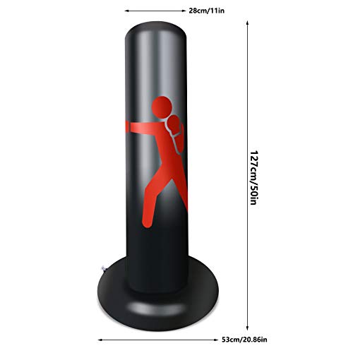 WingFly Saco de Boxeo, Boxeo Inflable autoportante Aptitud Objetivo Bolso del Soporte de la Torre, Perforación Kick Formación Tumbler Bop Bolsa para Aliviar la Presión (Negro) WingFly Saco de Boxeo, Boxeo Inflable autoportante Aptitud Objetivo Bolso del Soporte de la Torre, Perforación Kick Formación Tumbler Bop Bolsa para Aliviar la Presión (Negro)