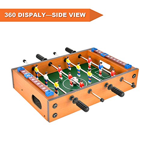 WIN.MAX Juego de Mesa de fútbol Futbolin Foosball Juego de Tablero de MDF Tablero de Mini Tamaño 12 Jugadores (New)