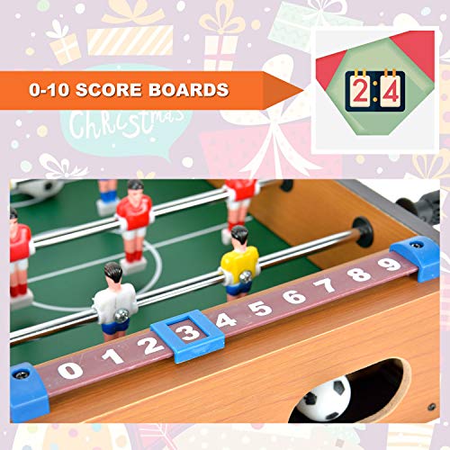 WIN.MAX Juego de Mesa de fútbol Futbolin Foosball Juego de Tablero de MDF Tablero de Mini Tamaño 12 Jugadores (New) WIN.MAX Juego de Mesa de fútbol Futbolin Foosball Juego de Tablero de MDF Tablero de Mini Tamaño 12 Jugadores (New)