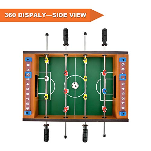 WIN.MAX Juego de Mesa de fútbol Futbolin Foosball Juego de Tablero de MDF Tablero de Mini Tamaño 12 Jugadores (New)