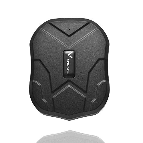 Winnes Localizador GPS para Coche, App/Sitio Web posición en Tiempo Real Antirrobo rastreador GPS para Vehículos Fuerte imán y 5000mAh Recarga GPS Tracker con Gratis App para Smartphone TK905