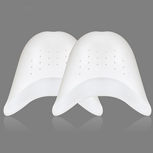 WINOMO 1 par silicona punta Gel Toe Ballet danza zapatos atleta Pads Toe Cap Protector con agujeros transpirable (blanco) WINOMO 1 par silicona punta Gel Toe Ballet danza zapatos atleta Pads Toe Cap Protector con agujeros transpirable (blanco)