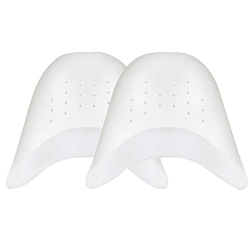 WINOMO 1 par silicona punta Gel Toe Ballet danza zapatos atleta Pads Toe Cap Protector con agujeros transpirable (blanco) WINOMO 1 par silicona punta Gel Toe Ballet danza zapatos atleta Pads Toe Cap Protector con agujeros transpirable (blanco)
