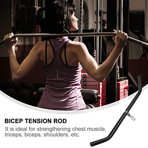WINOMO Barra de tracción de bíceps barra de tracción del músculo de la barra de tensión del bíceps barra de tracción recta giratoria para el gimnasio de casa ejercicio