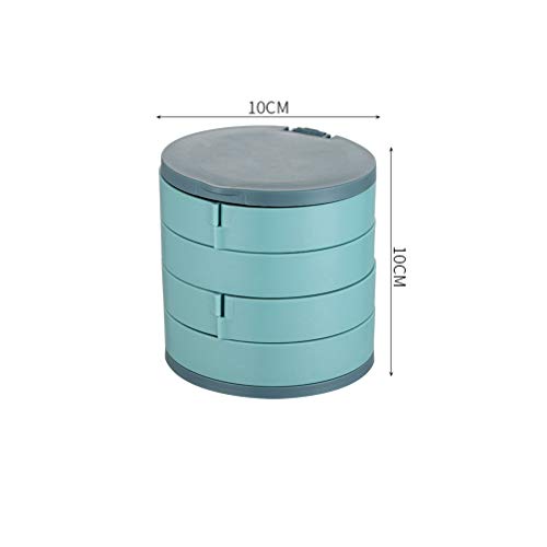 WINOMO Caja Giratoria de Almacenamiento de Joyas con Espejo Caja Redonda para Organizador de Joyas Soporte de Bandeja de Exhibición de Pendientes de Torre para Collar Pulsera Anillo WINOMO Caja Giratoria de Almacenamiento de Joyas con Espejo Caja Redonda para Organizador de Joyas Soporte de Bandeja de Exhibición de Pendientes de Torre para Collar Pulsera Anillo