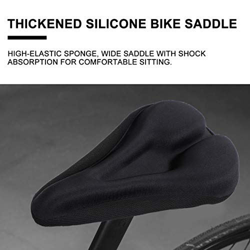 WINOMO Gel Bike Seat Cover Cojín Adecuado para Mountain Bike Seat y Road Bike Saddle para Hombres Mujeres Niños (Negro)