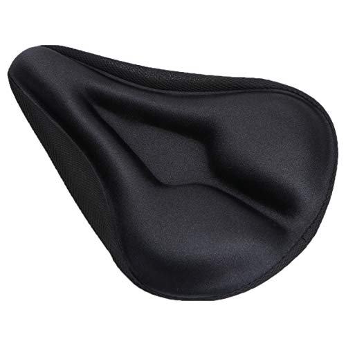 WINOMO Gel Bike Seat Cover Cojín Adecuado para Mountain Bike Seat y Road Bike Saddle para Hombres Mujeres Niños (Negro)