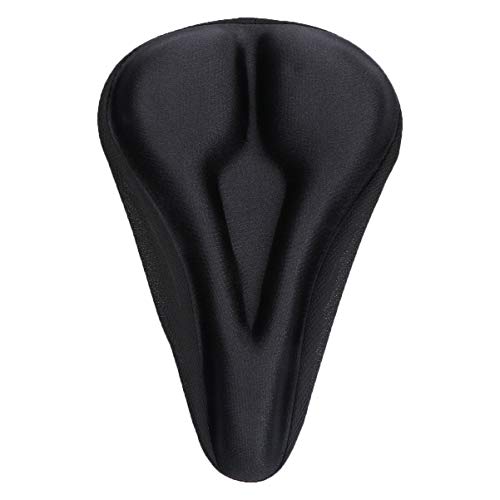 WINOMO Gel Bike Seat Cover Cojín Adecuado para Mountain Bike Seat y Road Bike Saddle para Hombres Mujeres Niños (Negro)