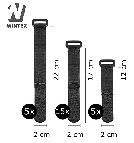 WINTEX 25 correas de velcro en calidad premium, bridas de velcro, correas de velcro