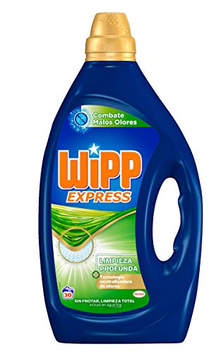 Wipp Express Detergente Líquido Antiolores - Pack de 4, Total: 120 Lavados