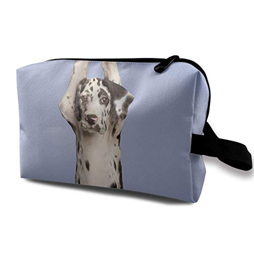 with Wristlet Cosmetic Bags Yoga Time Dog Travel Portable Makeup Bag Zipper Wallet Hangbag
