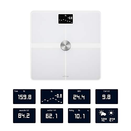 Withings Body+ Báscula inteligente con conexión Wi-Fi, medición de la grasa corporal, IMC, masa muscular y porcentaje de agua corporal, sincronización con la aplicación móvil por Bluetooth o Wi-Fi Withings Body+ Báscula inteligente con conexión Wi-Fi, medición de la grasa corporal, IMC, masa muscular y porcentaje de agua corporal, sincronización con la aplicación móvil por Bluetooth o Wi-Fi