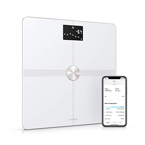 Withings Body+ Báscula inteligente con conexión Wi-Fi, medición de la grasa corporal, IMC, masa muscular y porcentaje de agua corporal, sincronización con la aplicación móvil por Bluetooth o Wi-Fi Withings Body+ Báscula inteligente con conexión Wi-Fi, medición de la grasa corporal, IMC, masa muscular y porcentaje de agua corporal, sincronización con la aplicación móvil por Bluetooth o Wi-Fi
