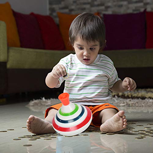 Wizsoula Gyros Spinning Top para Niños, Peonza de Juguete Musical, Push Down Spinning Top Toy con LED y Música Peg-Top Hand Spinning Gyro Toy Gift para Niños