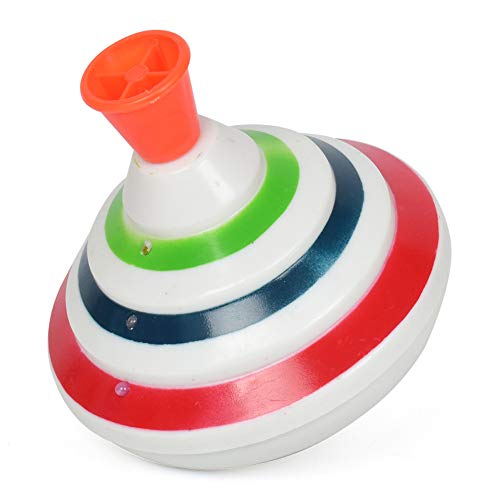 Wizsoula Gyros Spinning Top para Niños, Peonza de Juguete Musical, Push Down Spinning Top Toy con LED y Música Peg-Top Hand Spinning Gyro Toy Gift para Niños