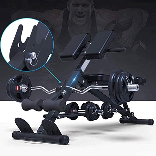 WJHCDDA Barras de dominadas Banco de Peso Dumbell Entrenamiento ABS Barra de Pierna Romana Silla Fitness Equipo de Aptitud Sitados Home Dumbbell Banco