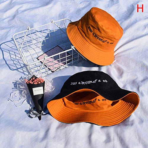 WKH Sombrero de Cubo Straberry de Doble Cara para Hombres y Mujeres,   Gorra de Cubo Hip Hop, Sombrero de Pescador, H, Talla única