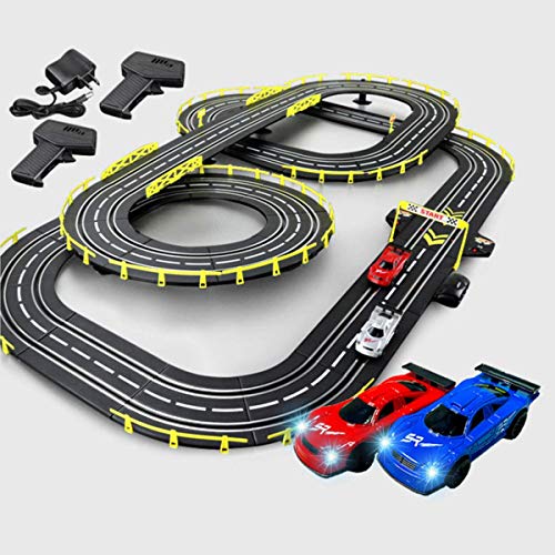 WLGQ 1:43 Escala Modelo Pista Carreras Carril Coche Ranura Coche 7.2M Pista de Empalme Boythday Presente Juguete Educativo para Garaje (Color: Eléctrico, Tamaño: 2 Autos) WLGQ 1:43 Escala Modelo Pista Carreras Carril Coche Ranura Coche 7.2M Pista de Empalme Boythday Presente Juguete Educativo para Garaje (Color: Eléctrico, Tamaño: 2 Autos)