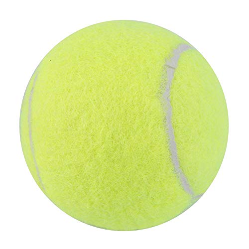 WLKK Tenis de Entrenamiento microelástico Resistente a mordiscos de 63 mm, Pelota de Tenis de Entrenamiento de Juguete para Mascotas Amarilla Fluorescente