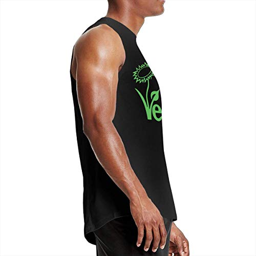 WLQP Camiseta sin Mangas para Hombre Vegan Vegetarian Mens Tank Top Gym Fitness Compression Shirt