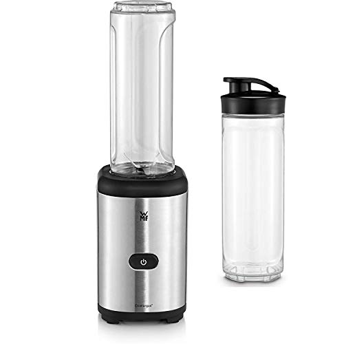 WMF Kult X Mix & Go Mini Batidora de Vaso Individual 300 W de 0.6 L de capacidad y 4 cuchillas alta calidad, exterior acero inoxidable de cromargan, depósito de TRITAN libre de BPA