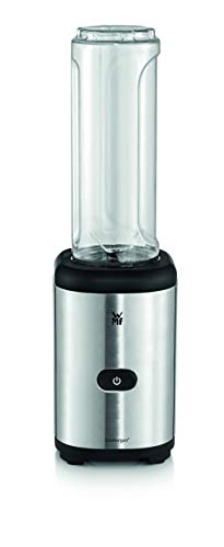 WMF Kult X Mix & Go Mini Batidora de Vaso Individual 300 W de 0.6 L de capacidad y 4 cuchillas alta calidad, exterior acero inoxidable de cromargan, depósito de TRITAN libre de BPA