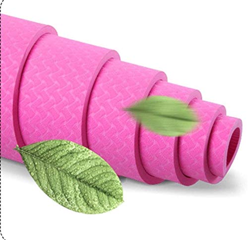 WMYATING Esterillas de yoga gruesas, rentables, antideslizantes y duraderas para el hogar, alargan la manta antideslizante de yoga gruesa alfombra de baile infantil (color: rosa, tamaño: 8 mm)
